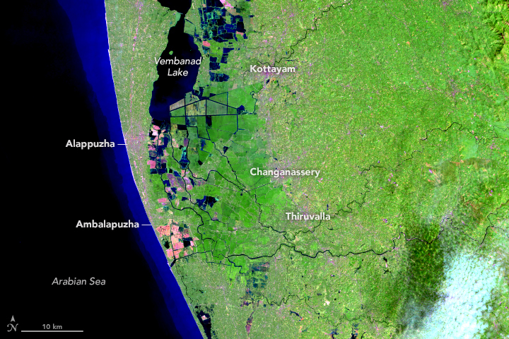 #KeralaFlood NASA Images Before Kerala Floods 