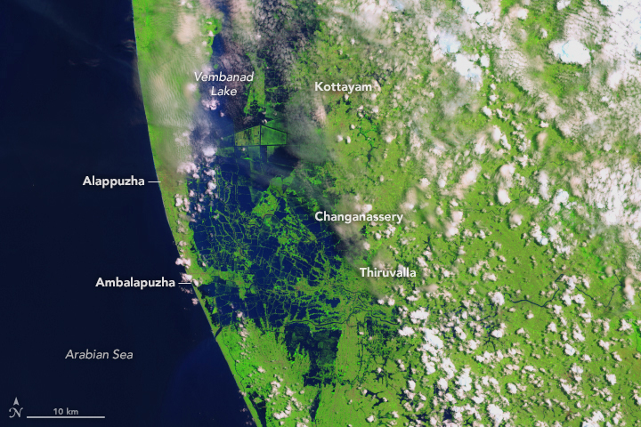 #KeralaFlood NASA Images Before Kerala Floods 