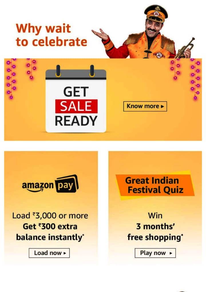 amazon great indian sale, 2018, offer, sale date, Amazon october sale, 