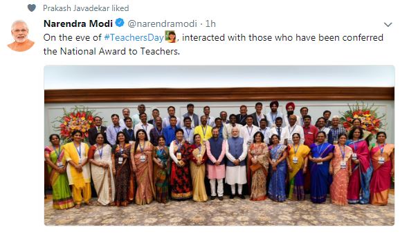 National-Awardees-Teachers-Day-2018-PM MOdi Tweet