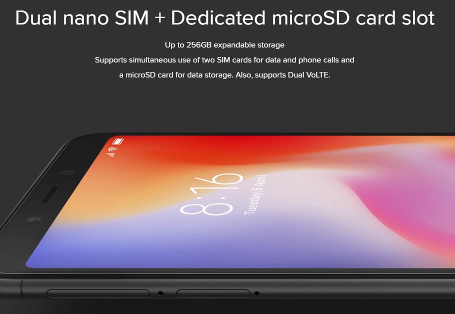 Dual nano SIM + Dedicated microSD card slot