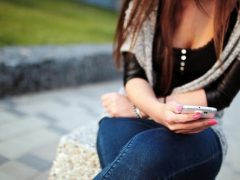 girl with mobile phone