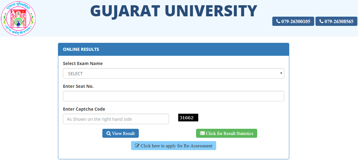 Gujarat University Results 2018 Website