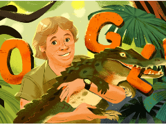 Steve Irwin 57 birthday Google Doodle