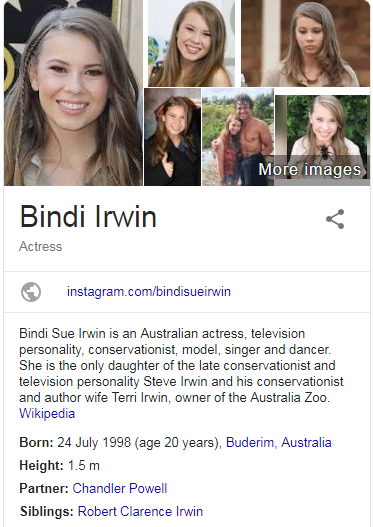 Steve Irwin daughter