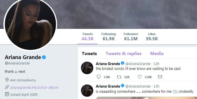 Ariana-Grande-Twitter-Account