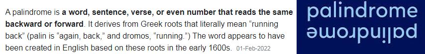 palindrome what is palindrome