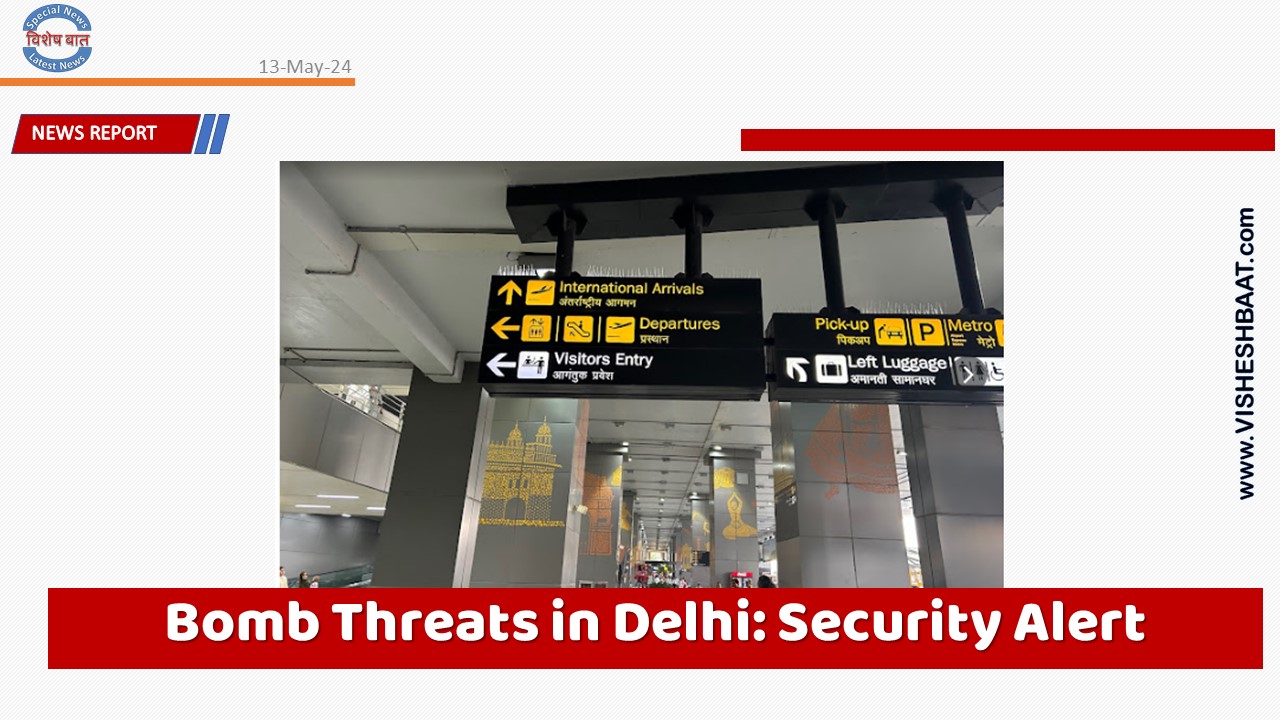 Security personnel conduct searches following bomb threats in Delhi