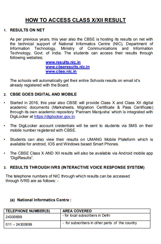 How to check CBSE Board 10th Result 2024